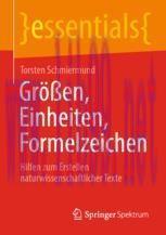 [PDF]Gr&ouml;&szlig;en, Einheiten, Formelzeichen: Hilfen zum Erstellen naturwissenschaftlicher Texte