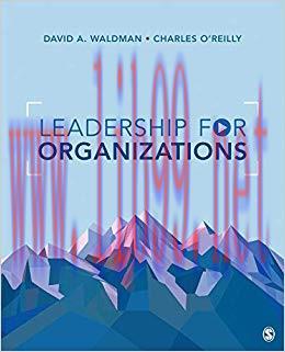 Leadership for Organizations 1st Edition,