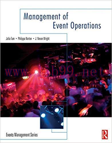 (PDF)Management of Event Operations (Events Management) 1st Edition
