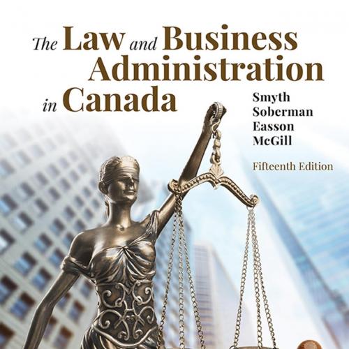 Law and Business Administration in Canada 15th Edition by Dan Soberman, The - Vitalsource Downl...