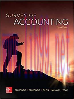 Survey of Accounting 5th Edition by Thomas Edmonds 课本