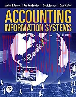 [PDF]Accounting Information Systems 15th Edition [Marshall B. Romney]
