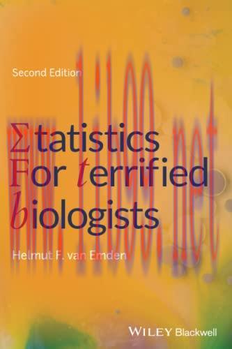 [AME]Statistics for Terrified Biologists, 2nd Edition (High Quality Scanned PDF)