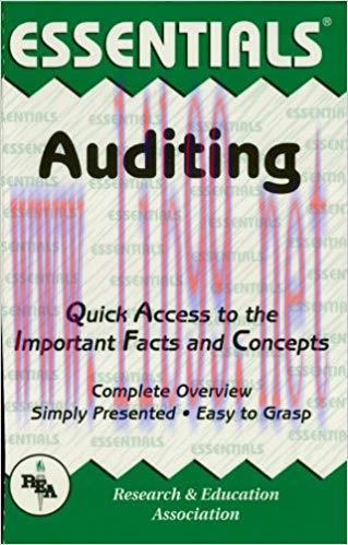 (PDF)Auditing Essentials (Essentials Study Guides) Revised Edition