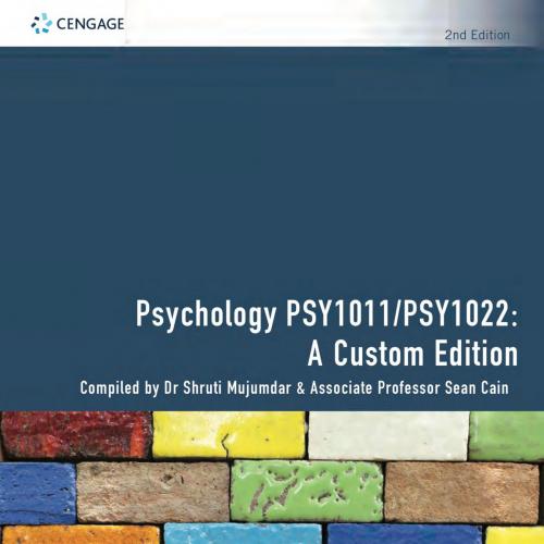 Psychology PSY1011 1022 A Custom Edition 2nd Edition - Wei Zhi
