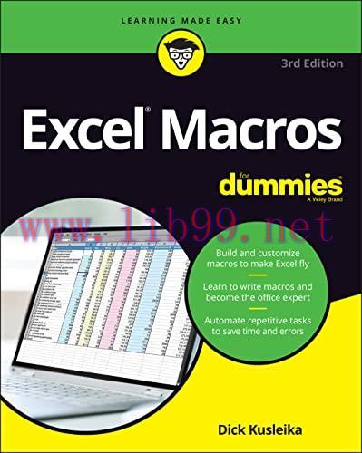 [FOX-Ebook]Excel Macros For Dummies, 3rd Edition