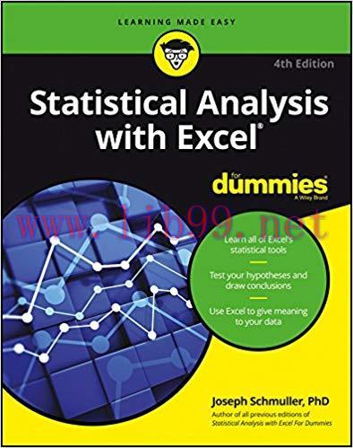 Statistical Analysis with Excel For Dummies 4th Edition,