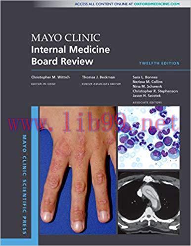 (PDF)Mayo Clinic Internal Medicine Board Review (Mayo Clinic Scientific Press) 12th Edition