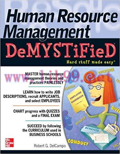 (PDF)Human Resource Management DeMYSTiFieD 1st Edition