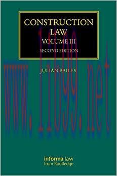 (PDF)Construction Law: Volume III (Construction Practice Series)