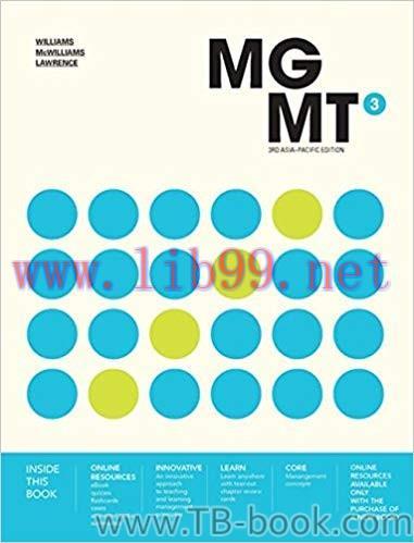MGMT3 3rd Asia Pacific Edition by Rob Lawrence 课本