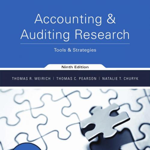 Accounting and Auditing Research Tools and Strategies, 9th Edition