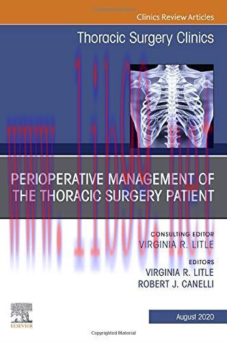 [AME]Peri-operative Management of the Thoracic Patient, An Issue of Thoracic Surgery Clinics (V...