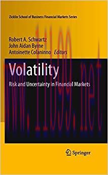 (PDF)Volatility: Risk and Uncertainty in Financial Markets (Zicklin School of Business Financia...