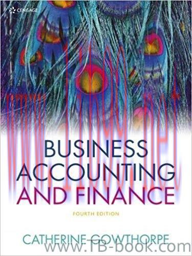 Business Accounting and Finance 4th Edition by Catherine Gowthorpe 课本