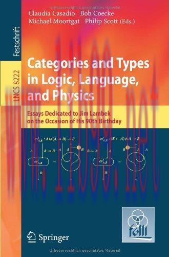 [FOX-Ebook]Categories and Types in Logic, Language, and Physics