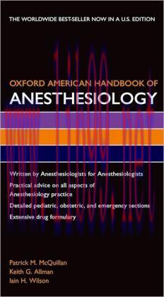 [AME]Oxford American Handbook of Anesthesiology