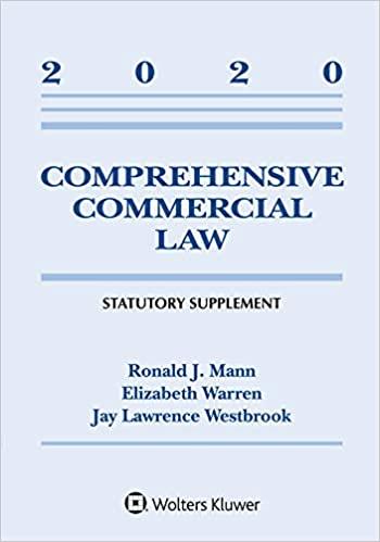 (PDF)Comprehensive Commercial Law 2020 Statutory Supplement (Supplements)