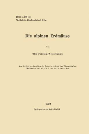Die alpinen Erdm&auml;use