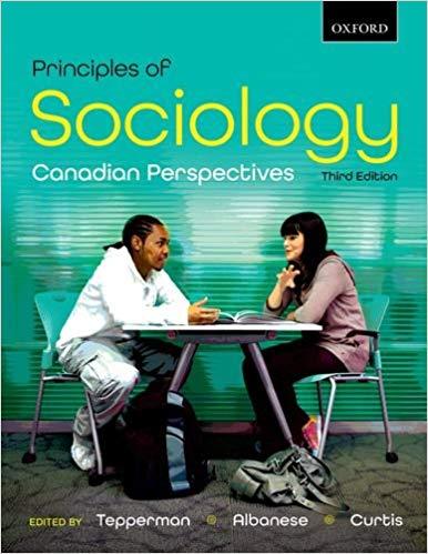 Principles of Sociology Canadian Perspectives 3rd Edition