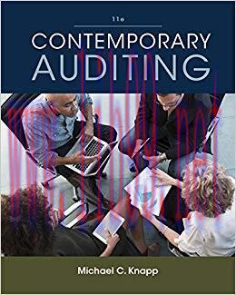 (PDF)Contemporary Auditing 11th Edition