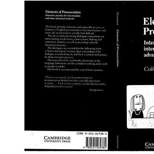 Elements of pronunciation intensive practice for intermediate and more advanced students - Wei ...