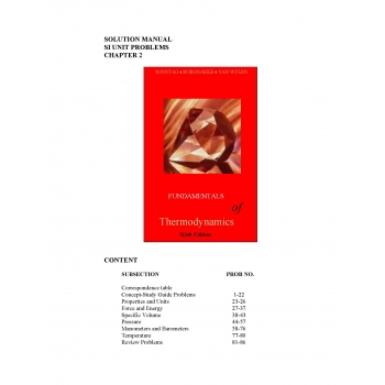 （Solution Manual）Fundamentals of Thermodynamics 6th