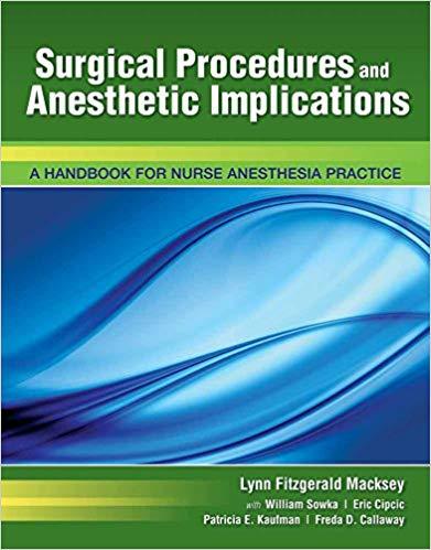 Surgical Procedures and Anesthetic Implications