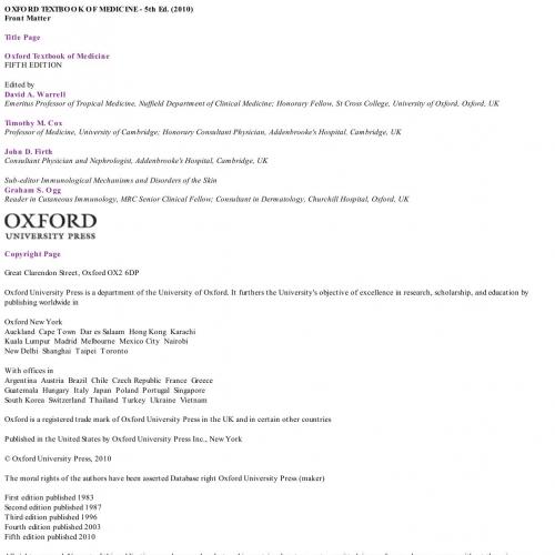 Oxford Textbook of Medicine, 5e [Vishal] - Unknown