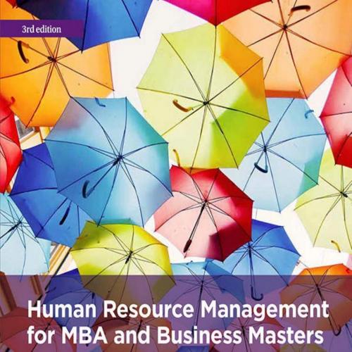 Human Resource Management for MBA and Business Masters