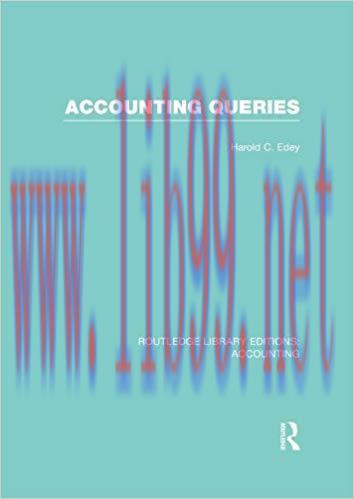 (PDF)Accounting Queries (RLE Accounting) (Routledge Library Editions: Accounting) 1st Edition