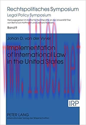 (PDF)Implementation of International Law in the United States 1st Edition by Johan D. van der V...