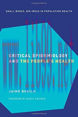 [AME]Critical Epidemiology and the People&rsquo;s Health (SMALL BOOKS BIG IDEAS POPULATION HEALTH) (O...