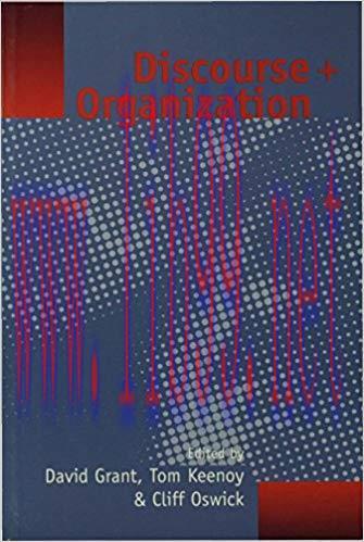 (PDF)Discourse and Organization 1st Edition