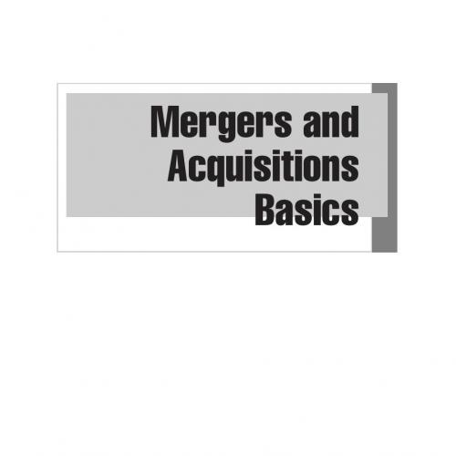 Mergers and Acquisitions Basics 2nd Edition 1119273471