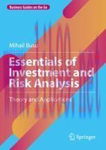 [PDF]Essentials of Investment and Risk Analysis: Theory and Applications