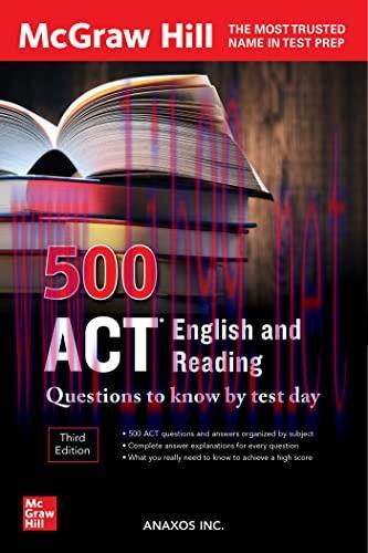 [FOX-Ebook]500 ACT English and Reading Questions to Know by Test Day, 3rd Edition