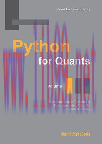 [FOX-Ebook]Python for Quants. Volume I