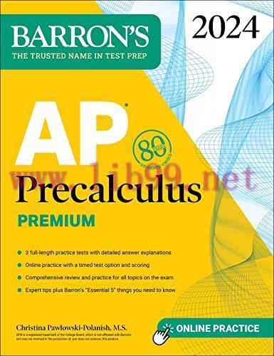 [FOX-Ebook]AP Precalculus Premium, 2024: 3 Practice Tests + Comprehensive Review + Online Pract...
