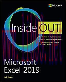 Microsoft Excel 2019 Inside Out 1st Edition,
