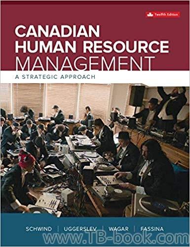 (PDF)Canadian Human Resource Management 12th by Hermann Schwind