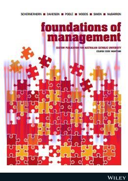[PDF](AUCM) Foundations of Management for Australian Catholic University MGMT100