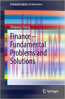 (PDF)Finance &ndash; Fundamental Problems and Solutions (SpringerBriefs in Business) 2014 Edition