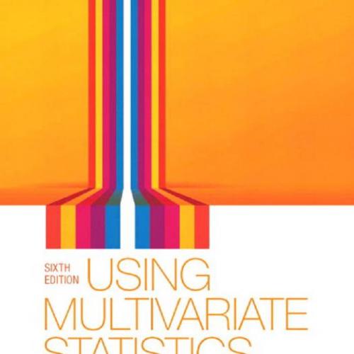 Using Multivariate Statistics 6th International Edition by Barbara G. Tabachnick (1)