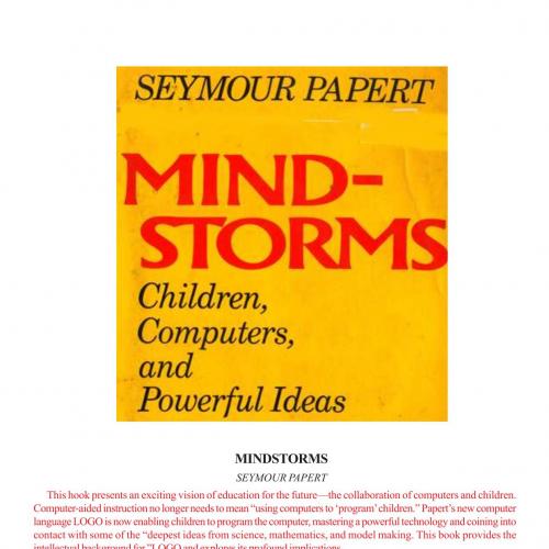 Mindstorms Children Computers and Powerful Ideas