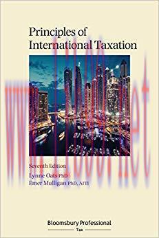 (PDF)Principles of International Taxation 7th Edition
