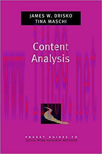 Content Analysis (Pocket Guide to Social Work Research Methods) 1st Edition,