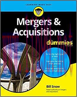 Mergers & Acquisitions For Dummies 1st Edition,