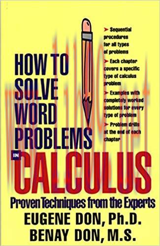 How to Solve Word Problems in Calculus (How to Solve Word Problems Series) 1st Edition,