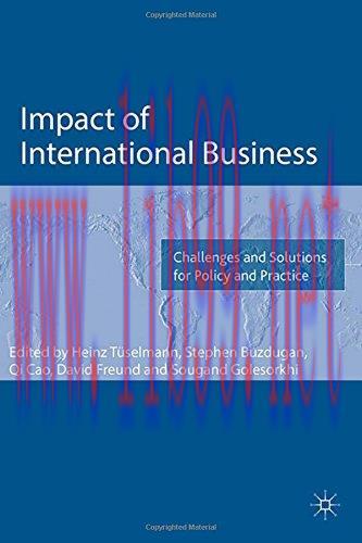 [FOX-Ebook]Impact of International Business: Challenges and Solutions for Policy and Practice